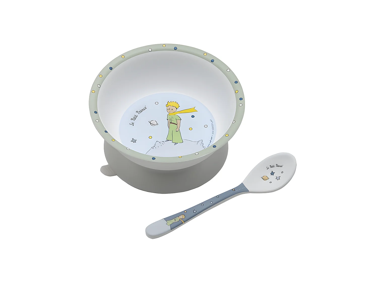 Bol ventouse avec cuillère Petit Prince