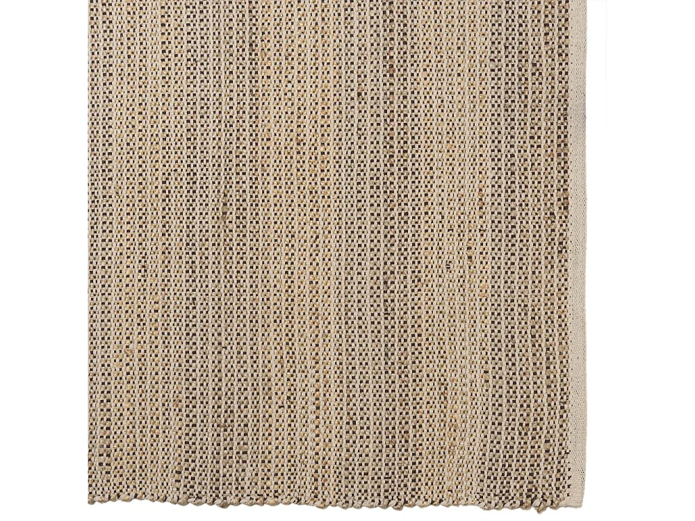 QUENTIN - Tapis rect 160x230cm jute et coton couleur beige/blanc/noir