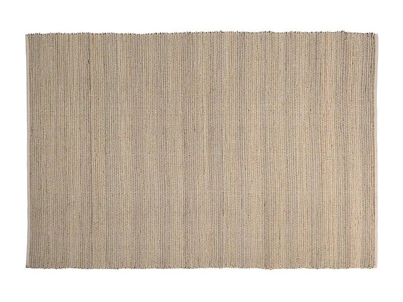 QUENTIN - Tapis rect 200x290cm jute et coton couleur beige/blanc/noir