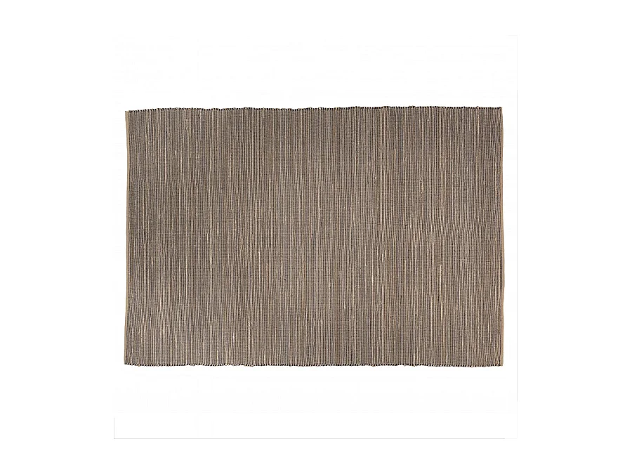 QUENTIN - Tapis rect. 200x290cm en jute et coton couleur sable et noir