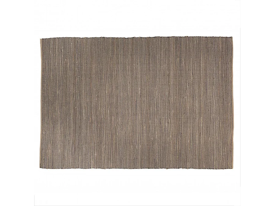 QUENTIN - Tapis rect. 200x290cm en jute et coton couleur beige et noir