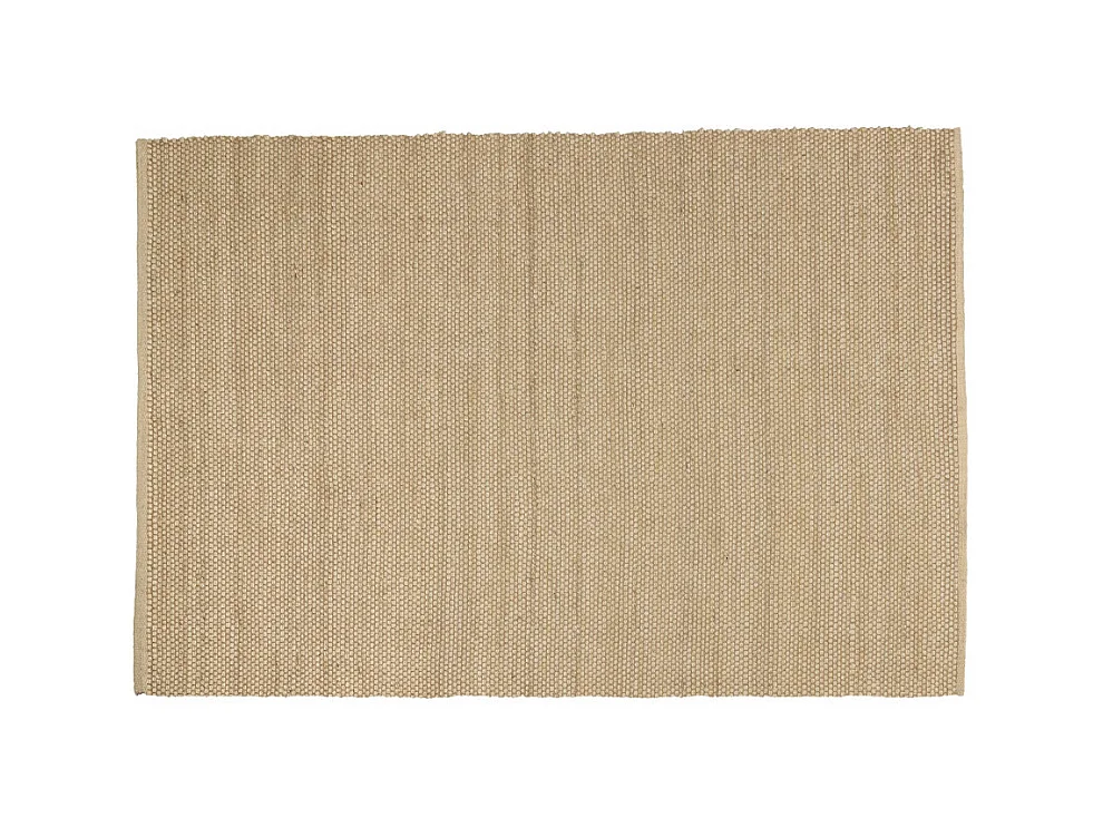 QUENTIN - Tapis rectangulaire 160x230cm en jute et coton beige
