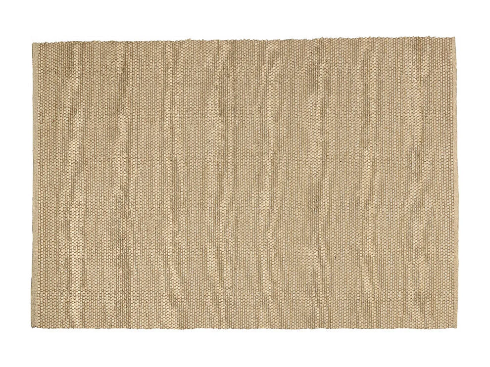 QUENTIN - Tapis rectangulaire 160x230cm en jute et coton beige