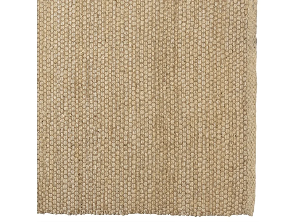 QUENTIN - Tapis rectangulaire 160x230cm en jute et coton beige