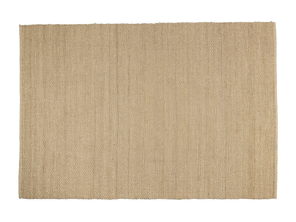 QUENTIN - Tapis rectangulaire 200x290cm en jute et coton beige
