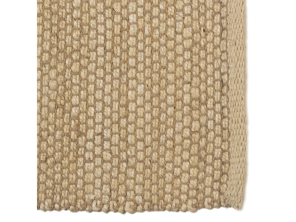 QUENTIN - Tapis rectangulaire 200x290cm en jute et coton beige
