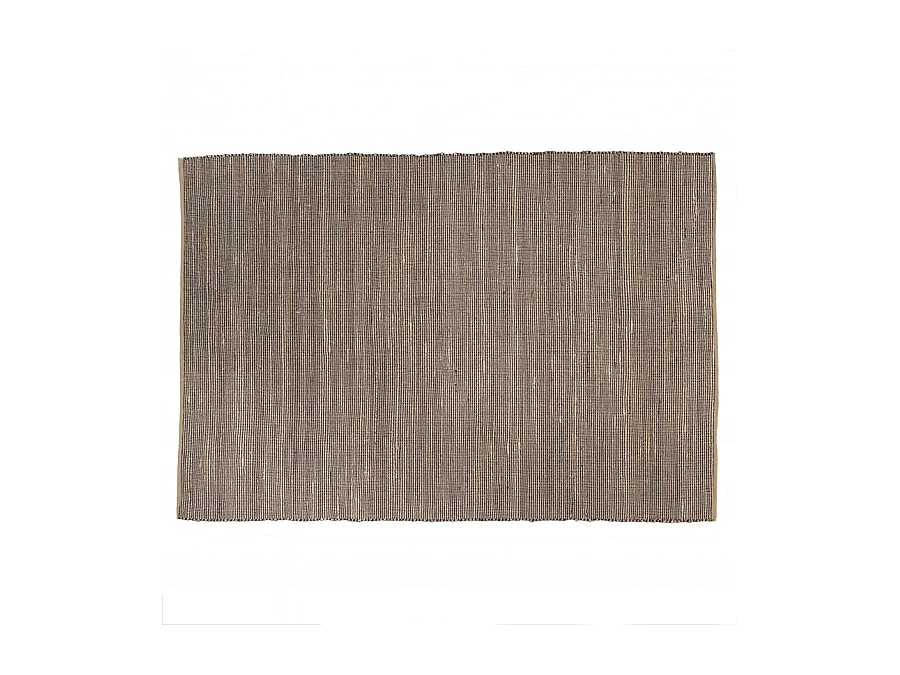 QUENTIN - Tapis rect. 160x230cm en jute et coton couleur sable et noir