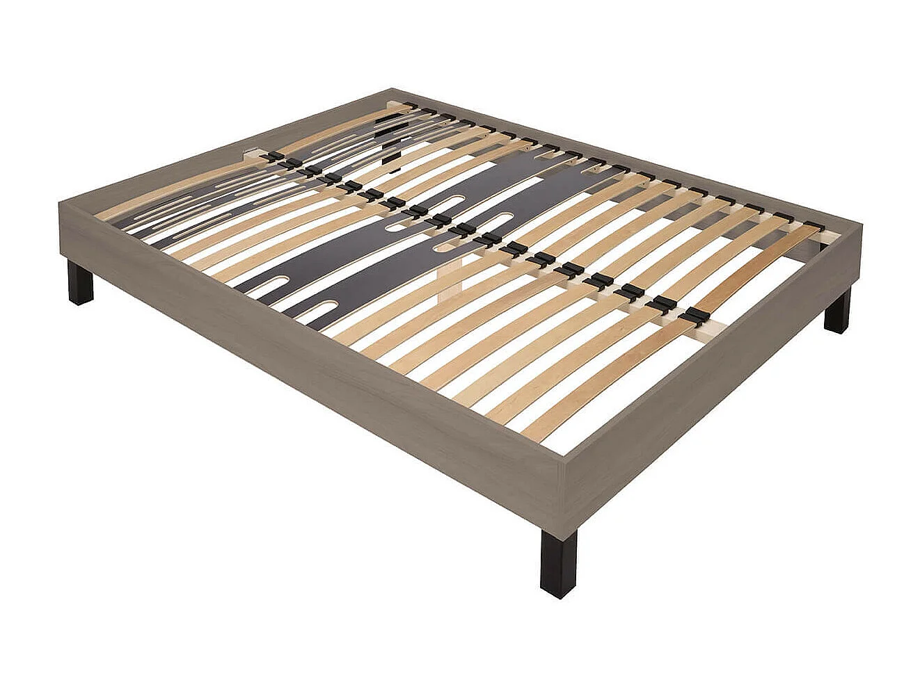 FACILKIT - Sommier Démontable 140x190cm Aspect Naturel