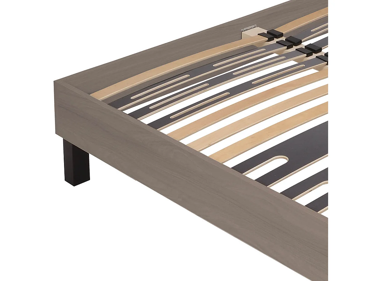 FACILKIT - Sommier Démontable 140x190cm Aspect Naturel