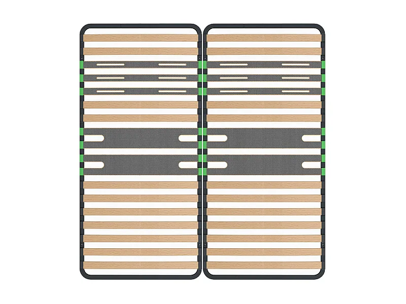 ALTOZONE - Lot de 2 Sommiers 16 Lattes 80x200cm