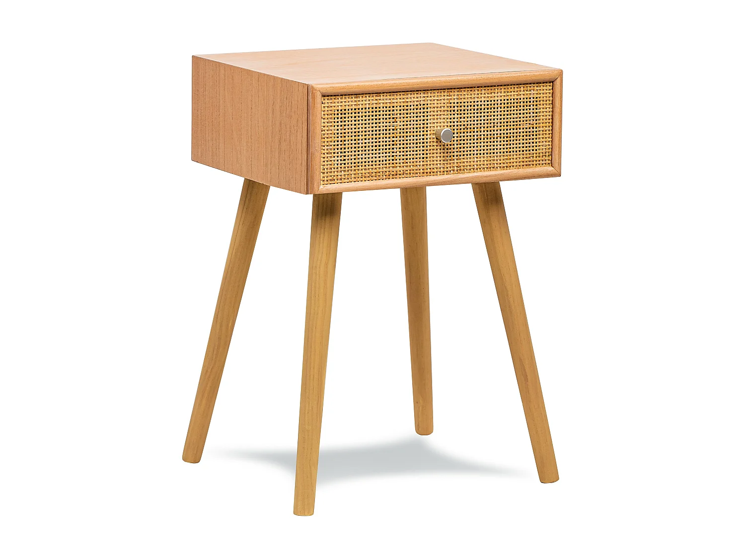 Table de chevet 1 tiroir en rotin naturel