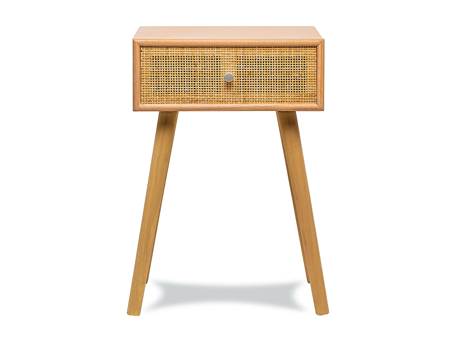 Table de chevet 1 tiroir en rotin naturel