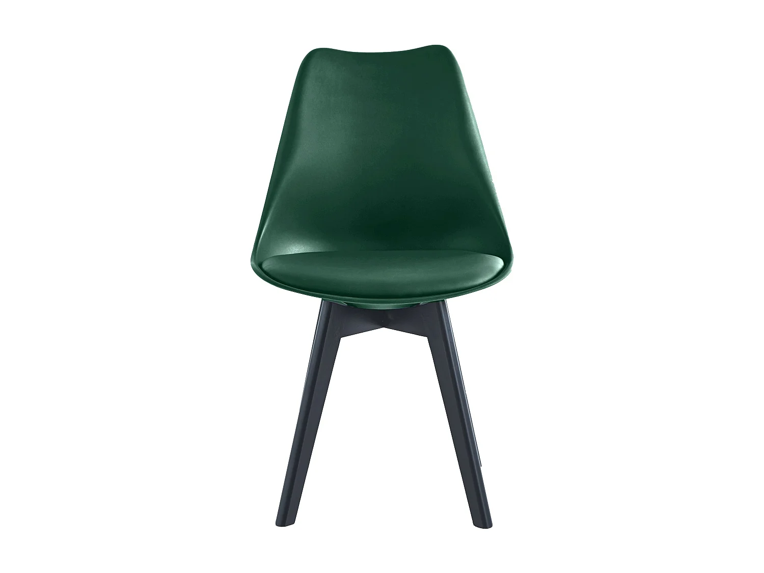 Lot de 4 chaises scandinaves en bois et polypropylène vert menthe