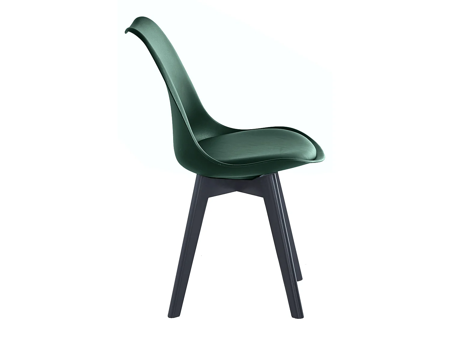 Lot de 4 chaises scandinaves en bois et polypropylène vert menthe