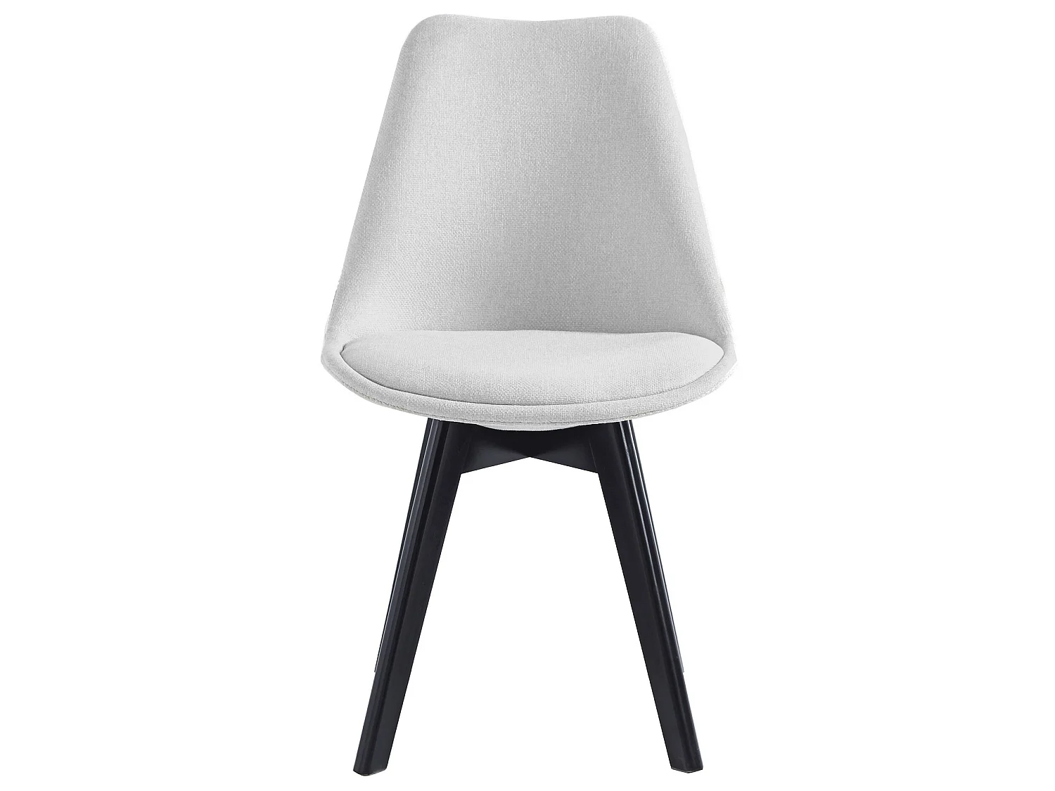 Lot 2 chaises scandinaves en bois et tissu gris