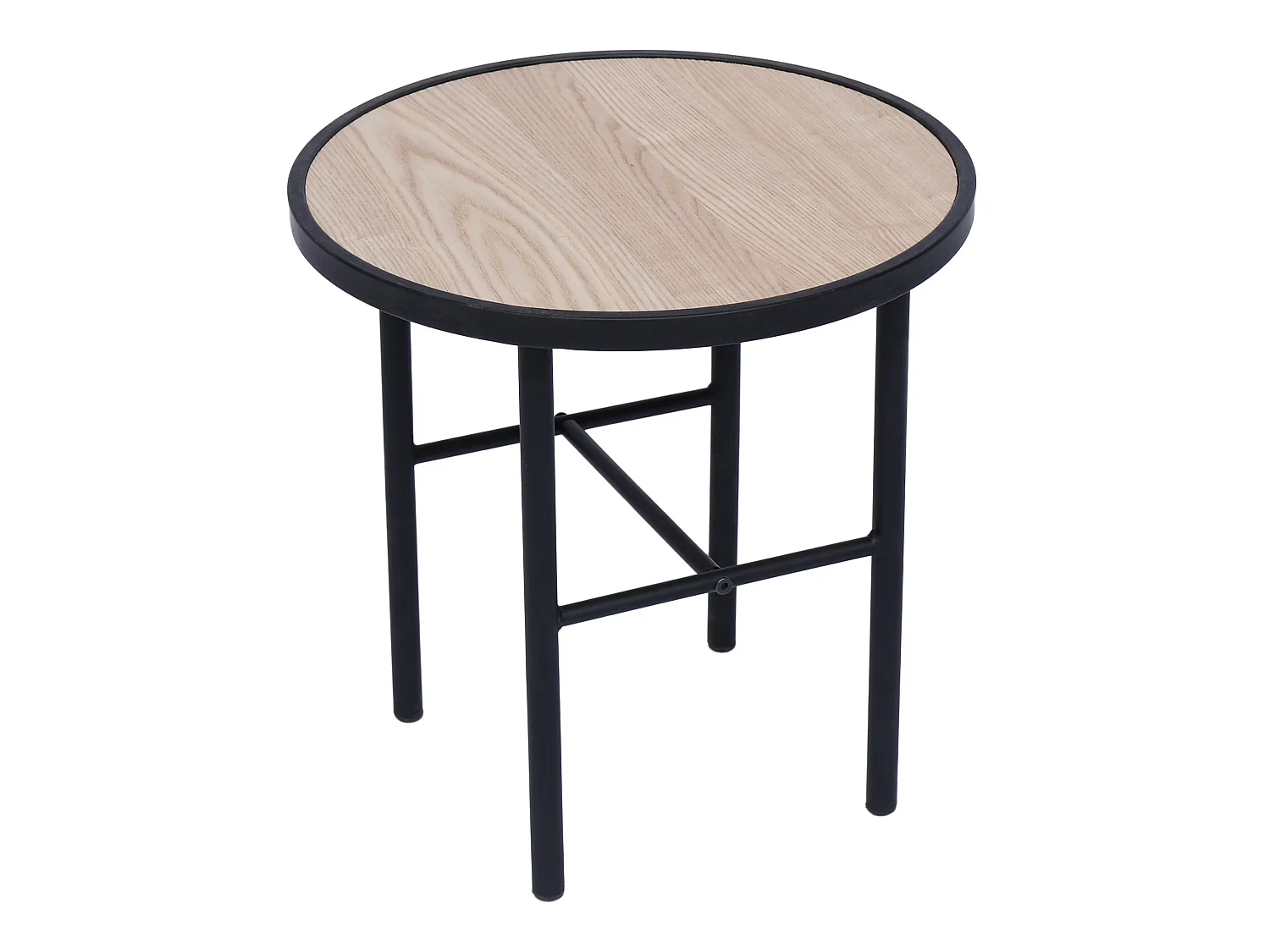 Table d'appoint en métal et bois