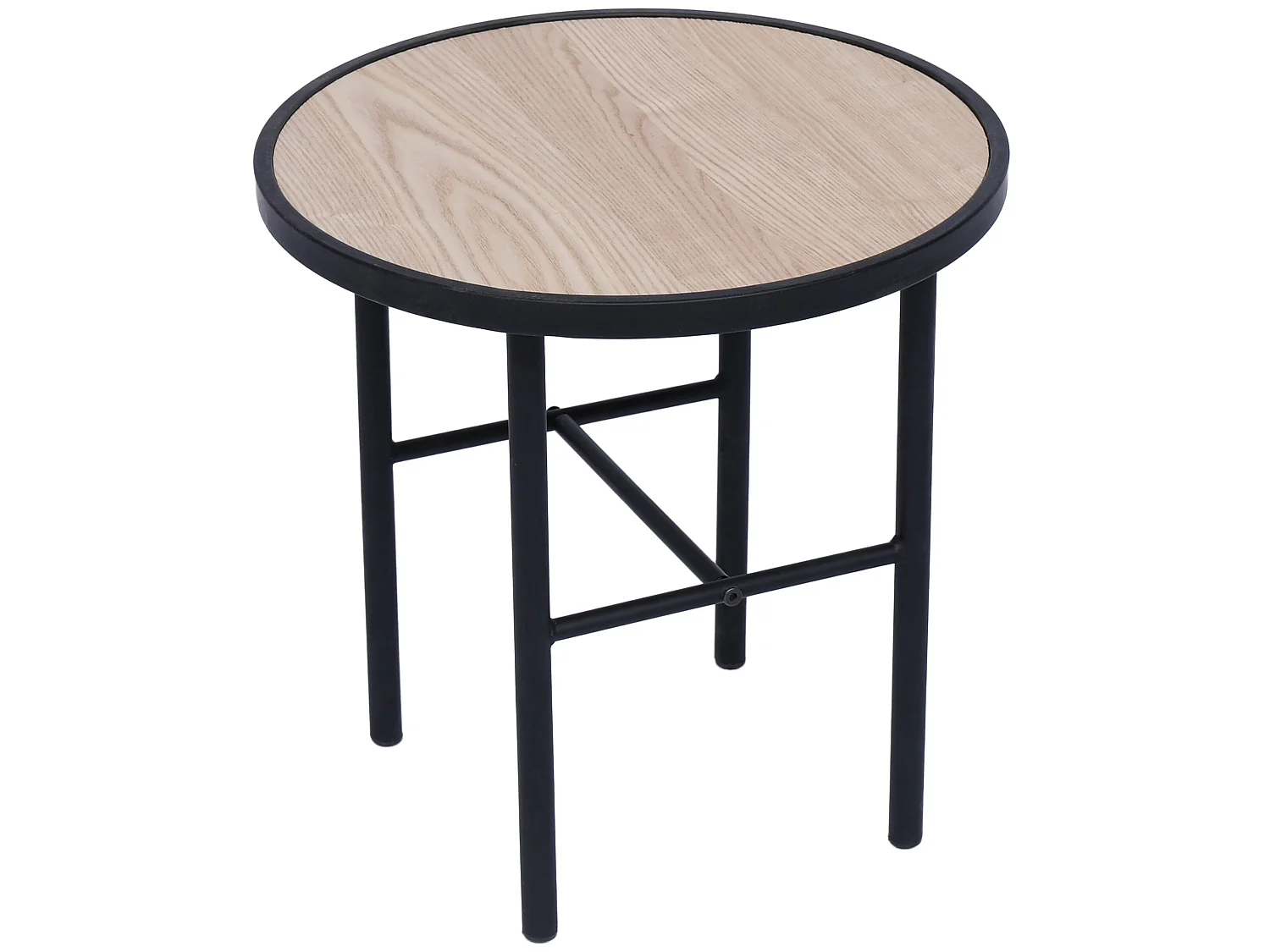 Table d'appoint en métal et bois