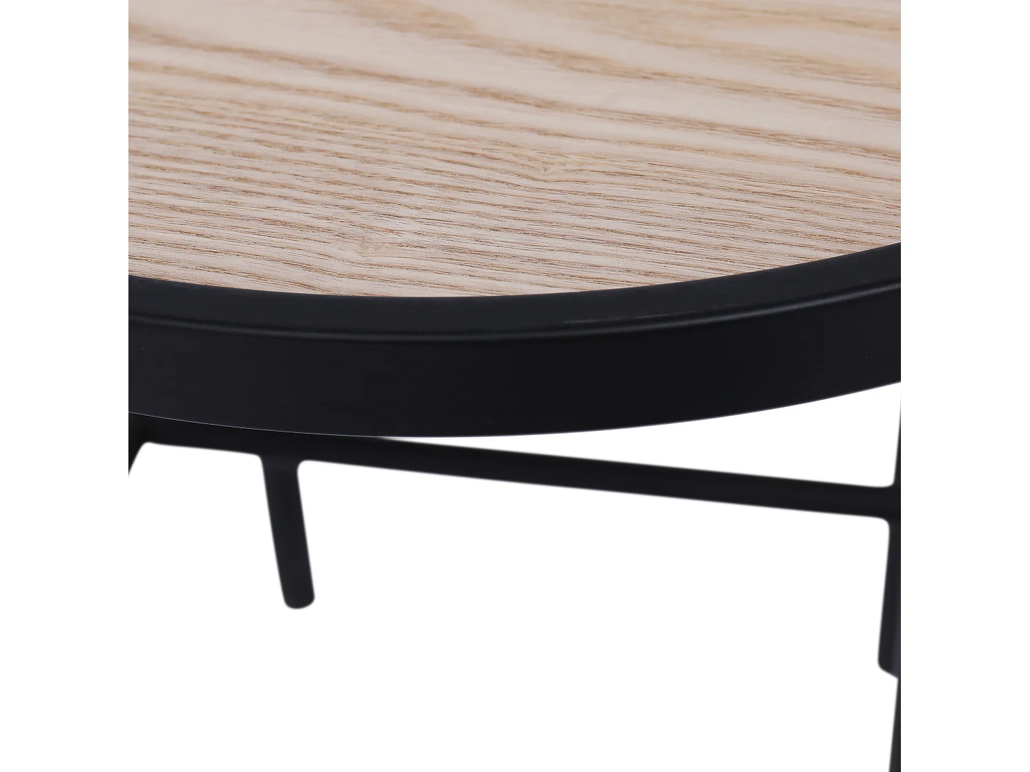 Table d'appoint en métal et bois