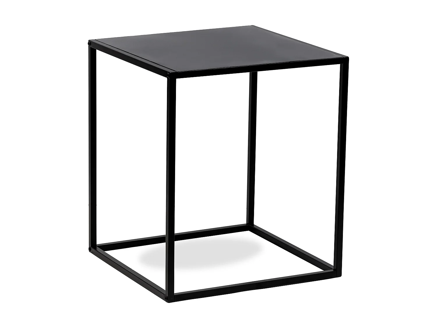 Table d'appoint industrielle en métal noir