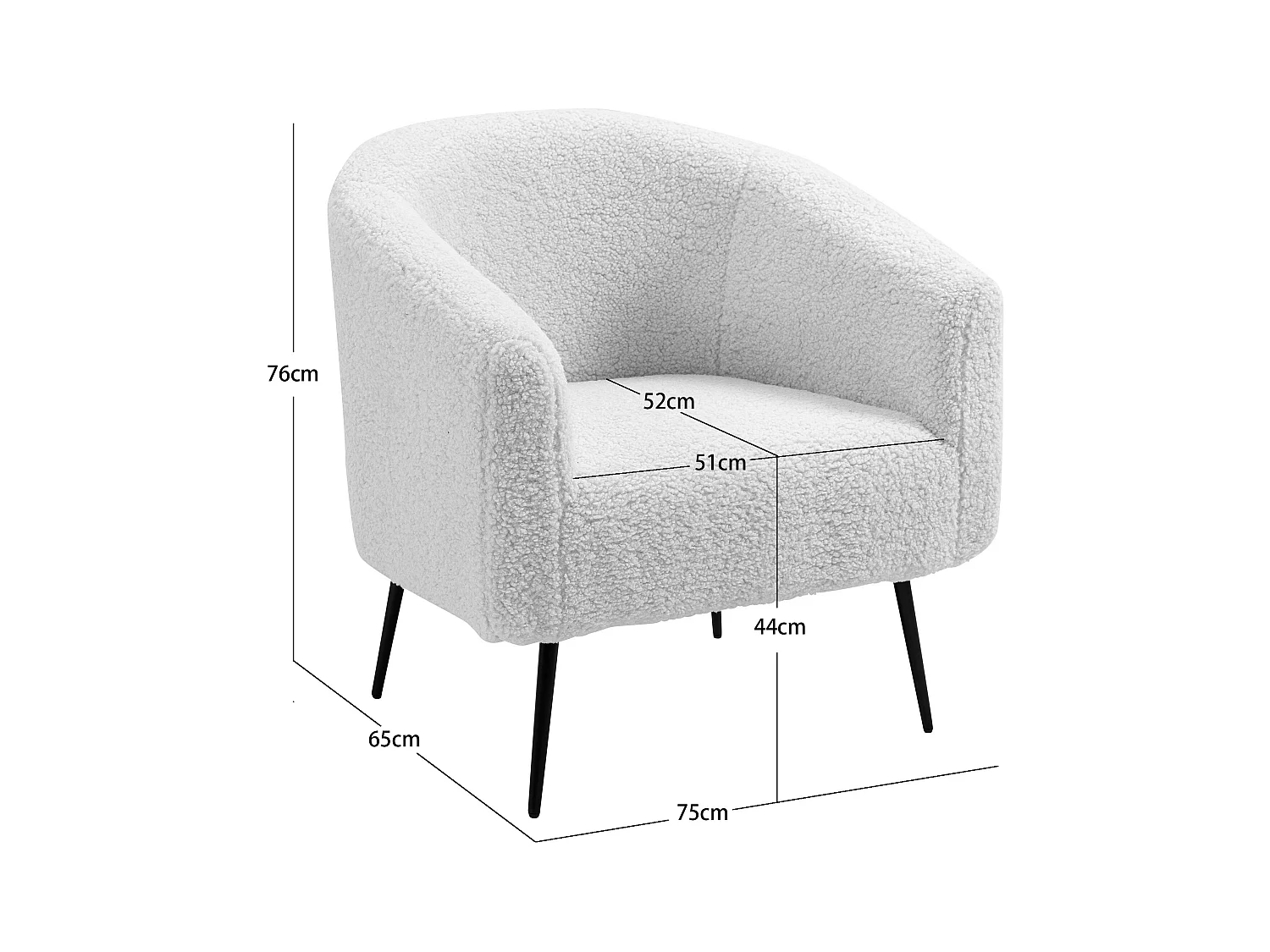 Fauteuil de salon en métal et velours bleu canard