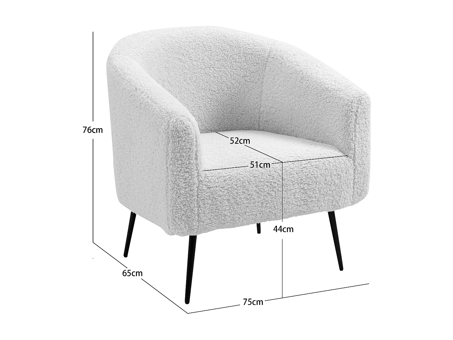 Fauteuil de salon en métal et velours bleu canard