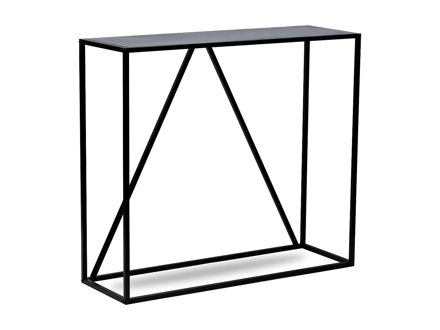 Console style industriel en métal noir