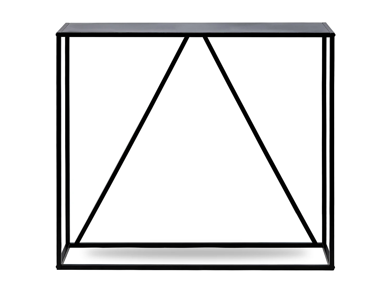 Console style industriel en métal noir