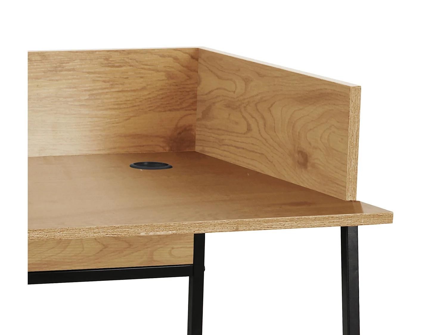 Bureau en métal et bois coloris naturel