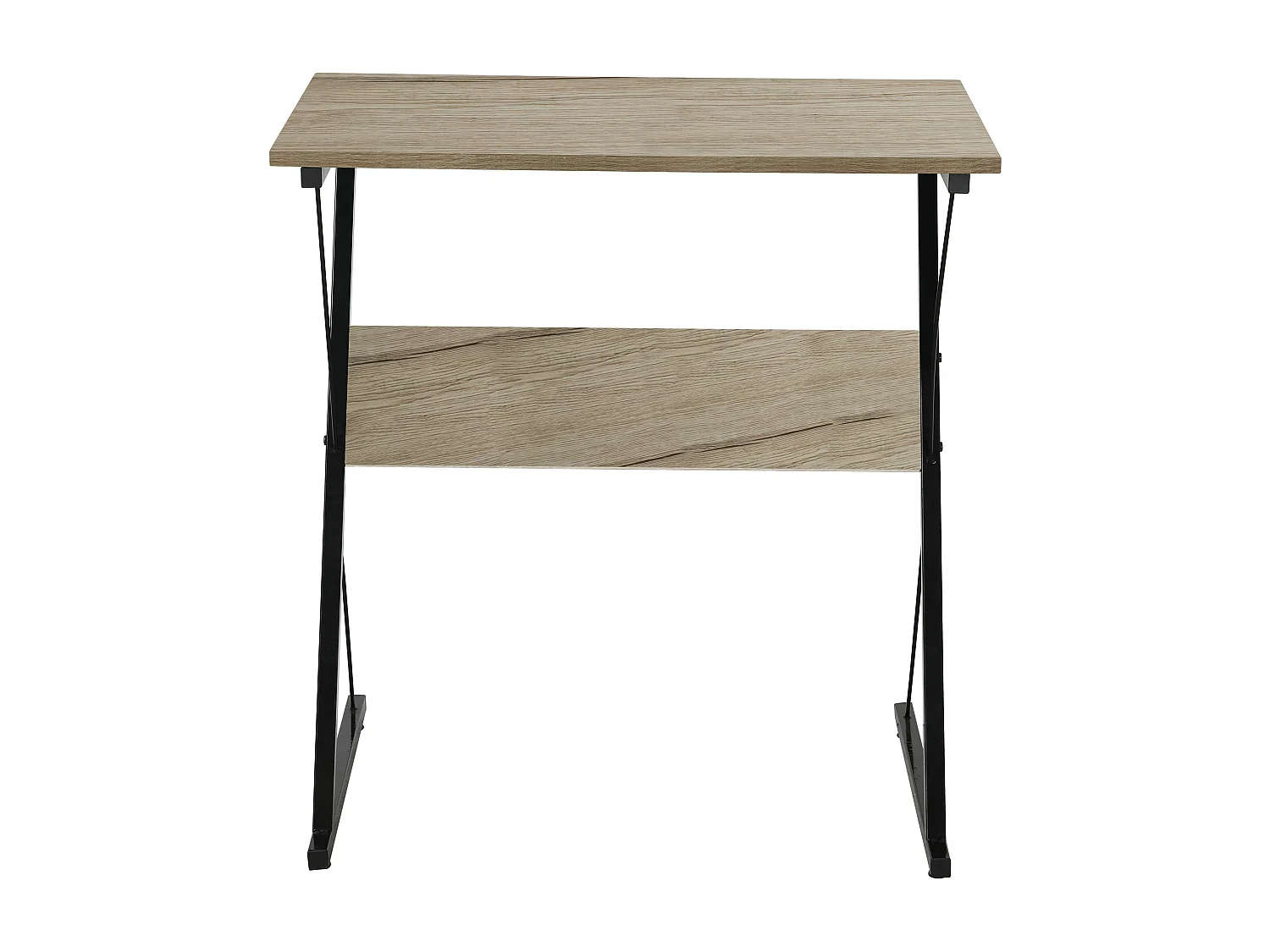 Bureau en métal et bois marron