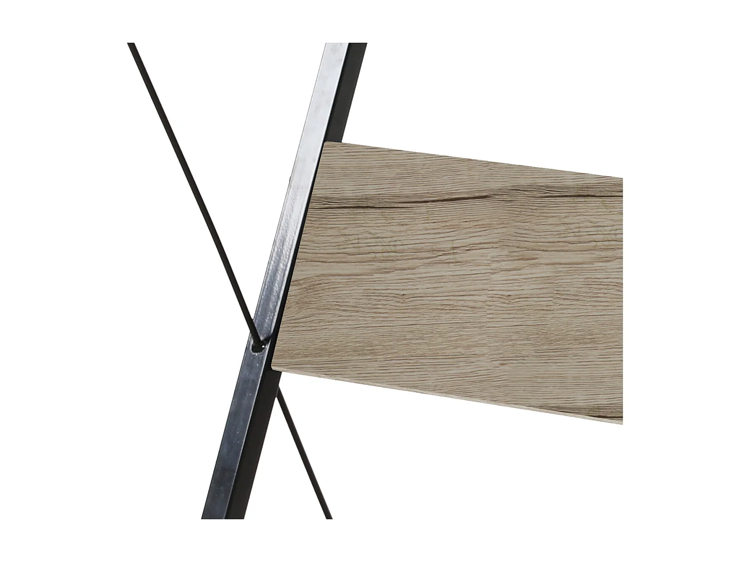 Bureau en métal et bois marron