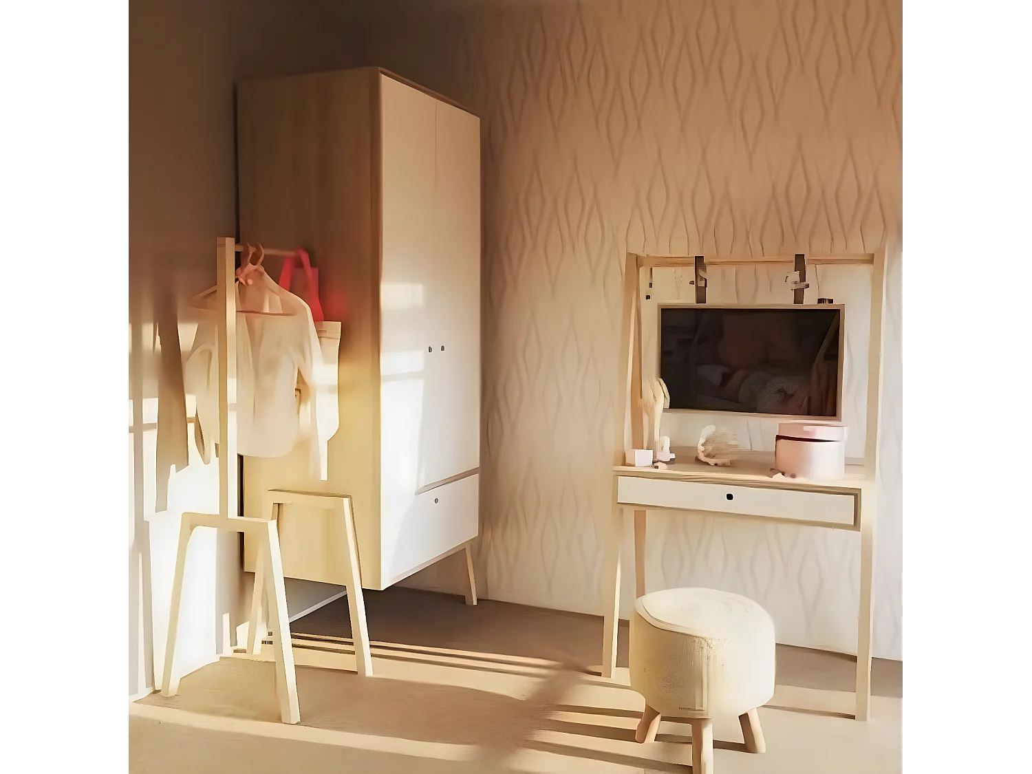 2 deur 1 lade kast met hangruimte - SPOT