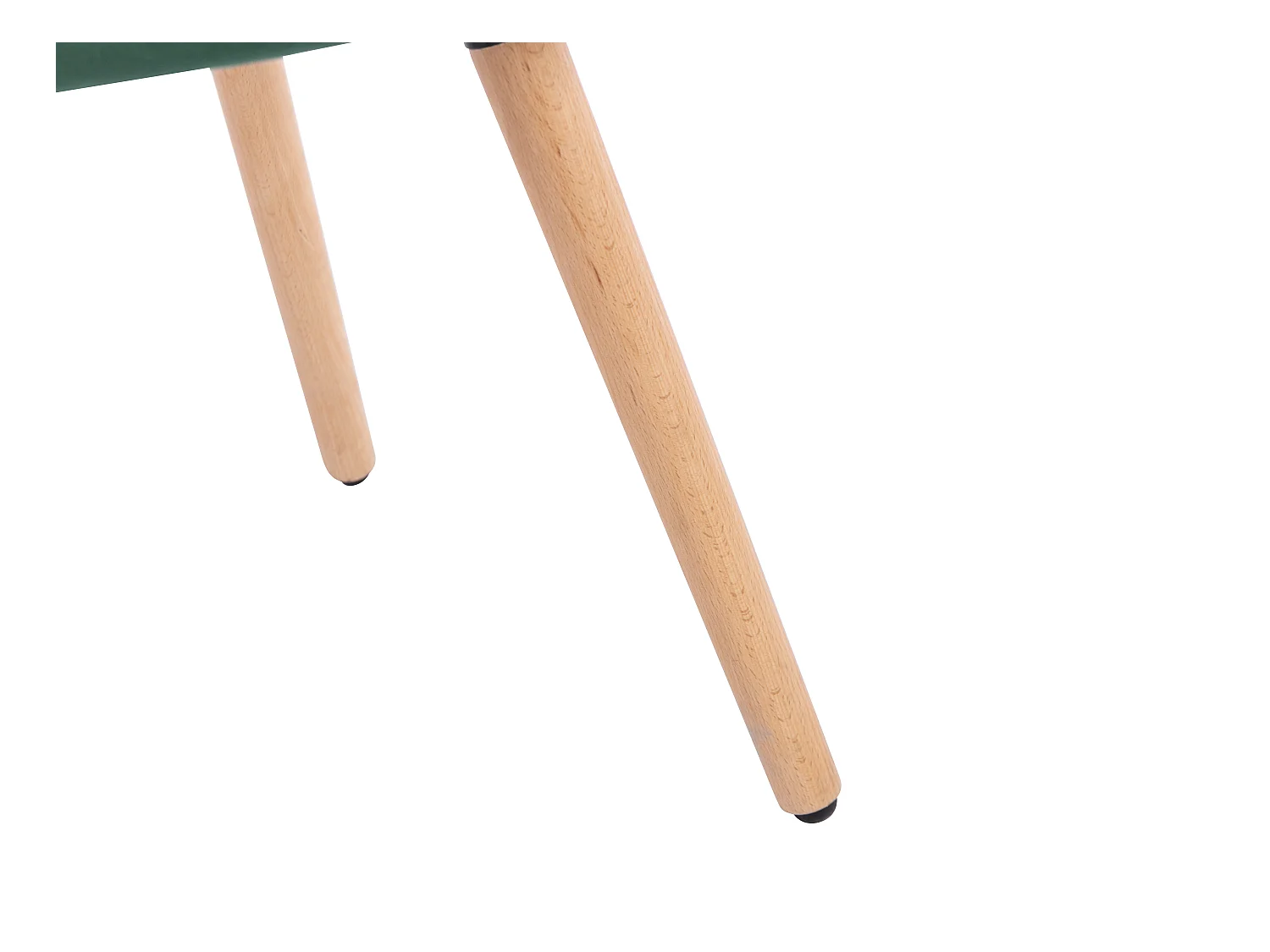 Juego de 2 sillas con brazos - Terciopelo y metal efecto madera - Verde oscuro - ELEANA