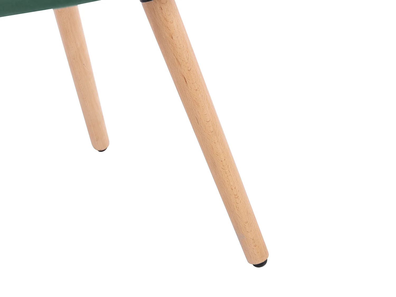 Set van 2 stoelen met armleuning - Fluweel en metaal met houteffect - Donkergroen - ELANA