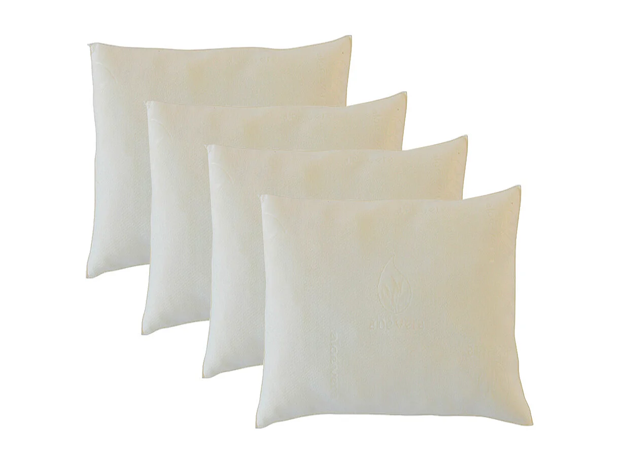 OLYMPE LITERIE | Lot de 4 oreillers 60x60 cm FLOCONS | Mémoire de forme