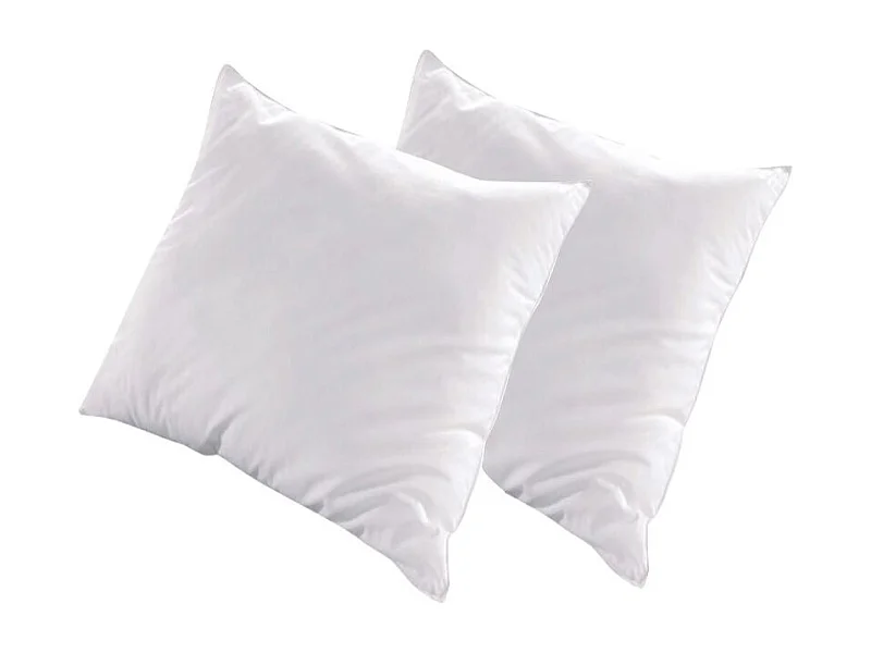 Oreiller pour hôtel 5 étoiles 65x65 percale blanc Palace - Lot de 2