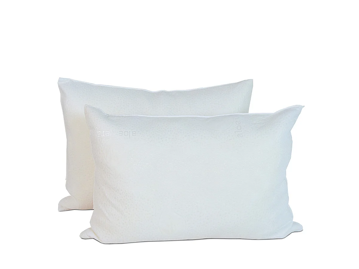 Oreiller ergonomique Flocons 60x60 cm - Mémoire de forme - 20 cm - Blanc