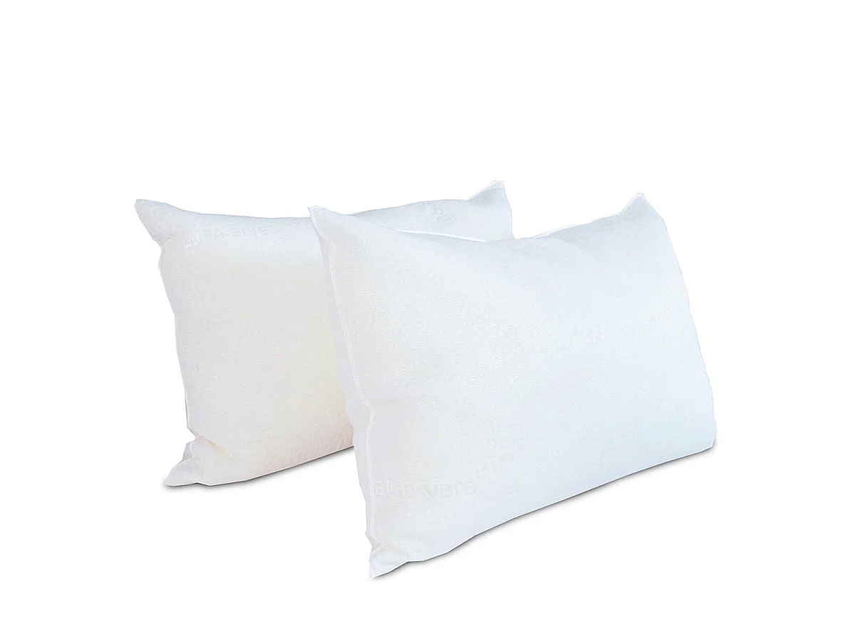 Oreiller ergonomique Flocons 60x60 cm - Mémoire de forme - 20 cm - Blanc