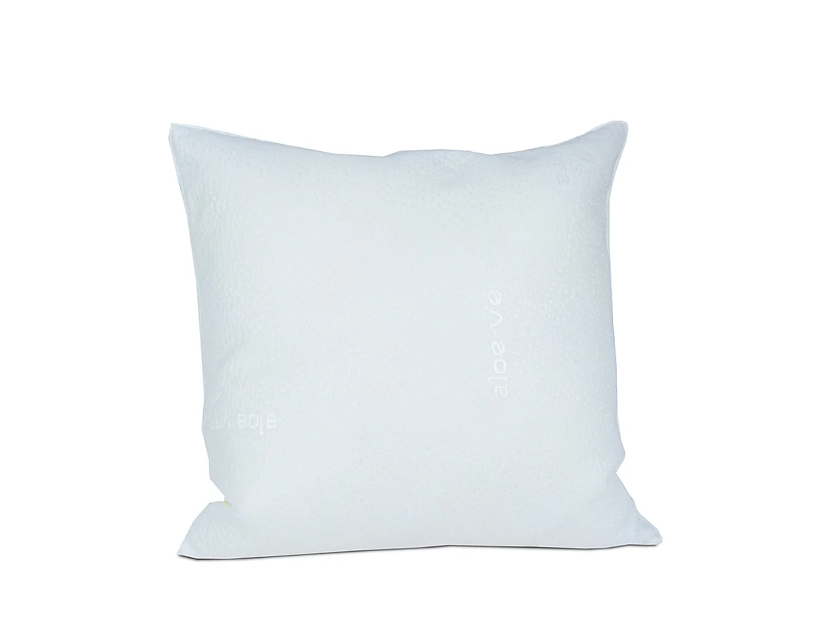 Oreiller ergonomique Flocons 60x60 cm - Mémoire de forme - 20 cm - Blanc