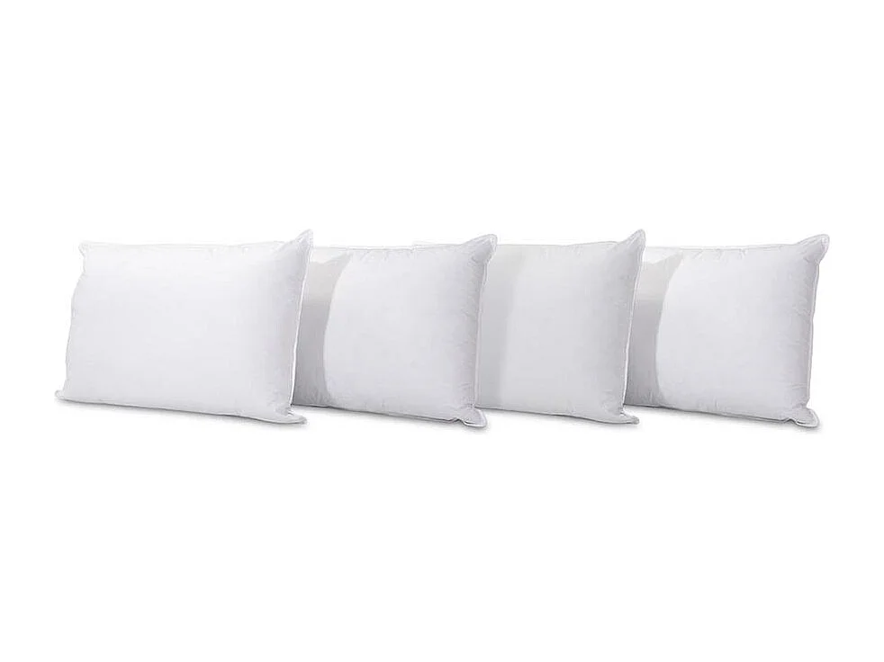 BELLECOUR LITERIE | Lot de 4 oreillers 50x70 cm ALASKA | Fibres creuses polyester