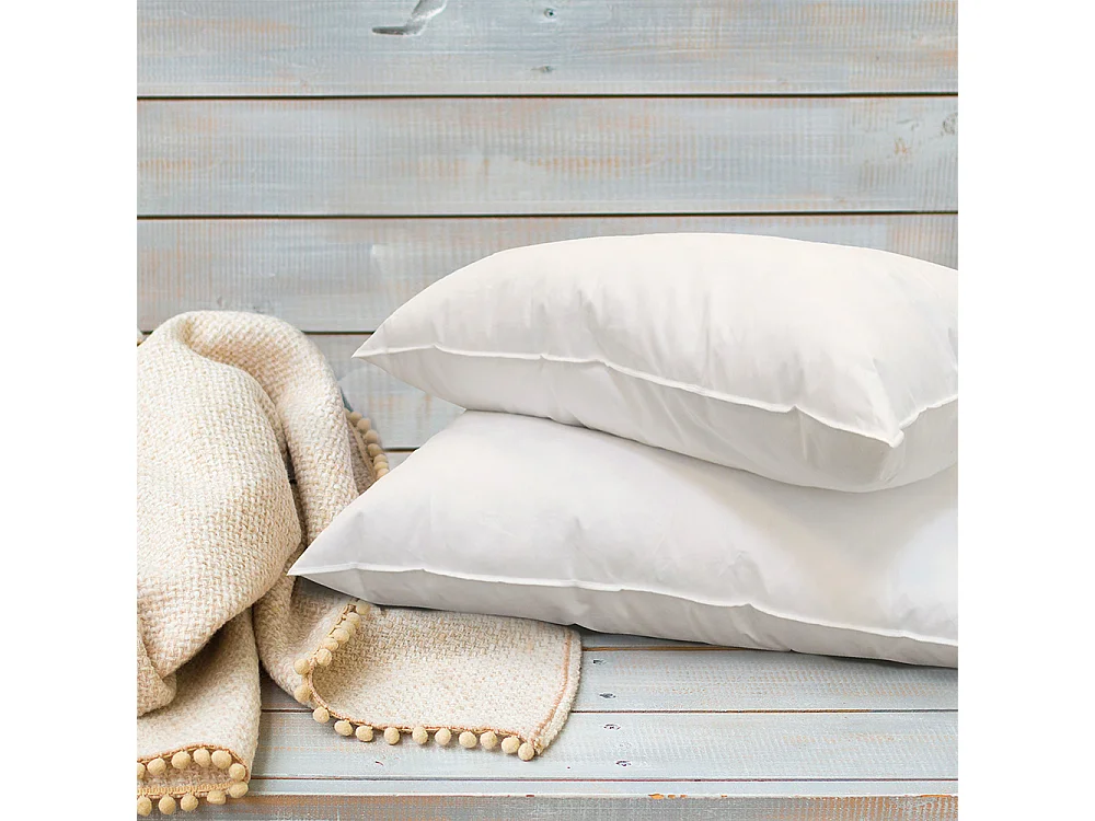 BELLECOUR LITERIE | Lot de 2 oreillers 65x65 cm ALASKA | Fibres creuses polyester