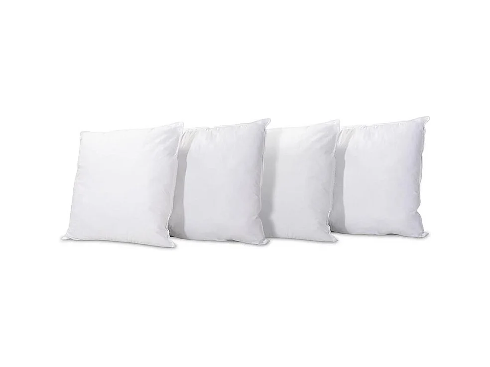BELLECOUR LITERIE | Lot de 4 oreillers 60x60 cm ALASKA | Fibres creuses polyester