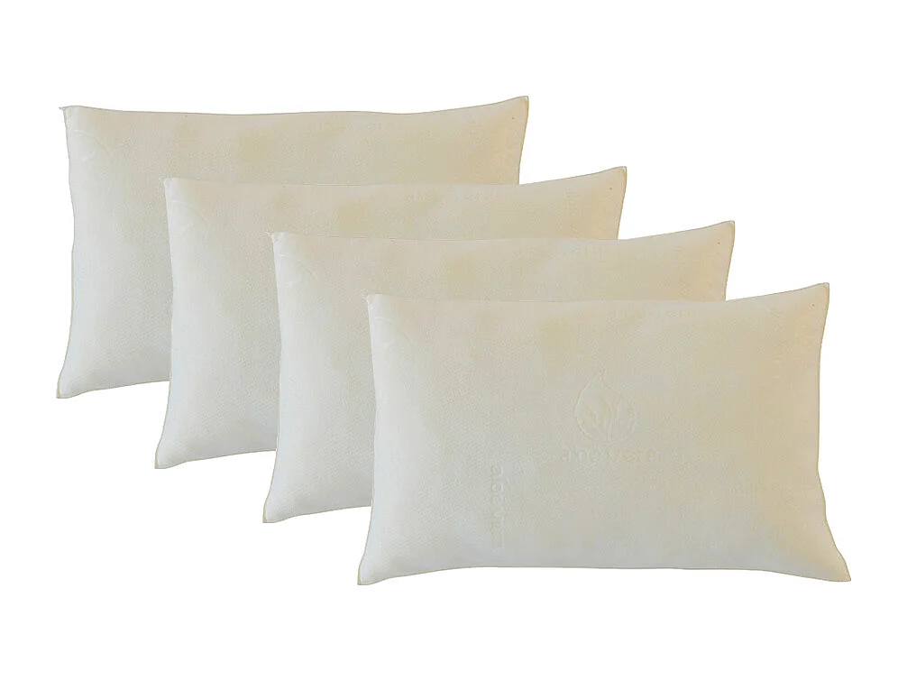 OLYMPE LITERIE | Lot de 4 oreillers 30x50 cm FLOCONS | Mémoire de forme