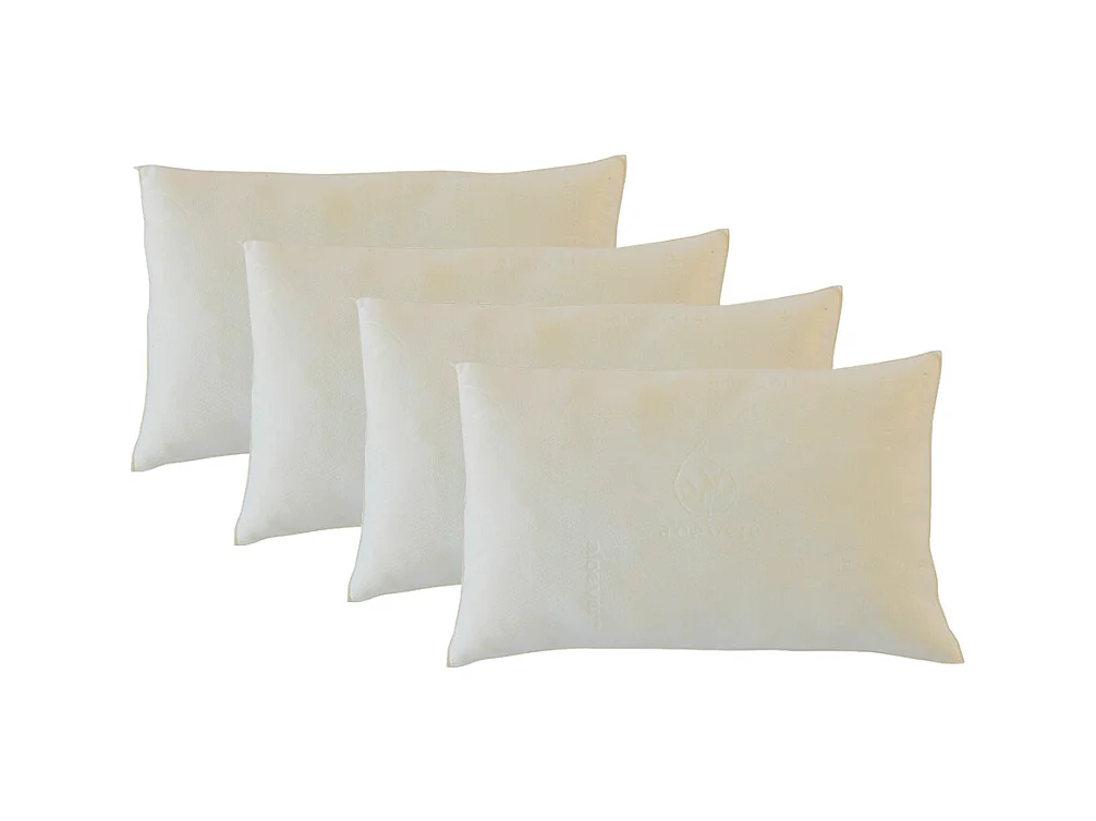 OLYMPE LITERIE | Lot de 4 oreillers 30x50 cm FLOCONS | Mémoire de forme