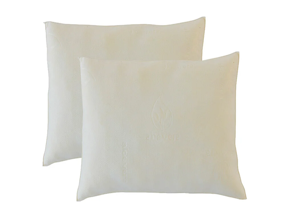 OLYMPE LITERIE | Lot de 2 oreillers 60x60 cm FLOCONS | Mémoire de forme