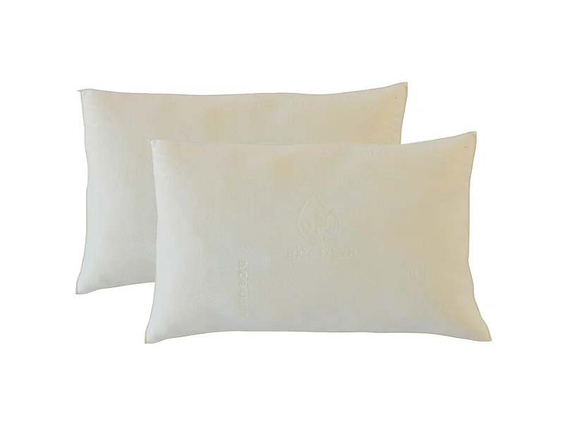OLYMPE LITERIE | Lot de 2 oreillers 30x50 cm FLOCONS | Mémoire de forme