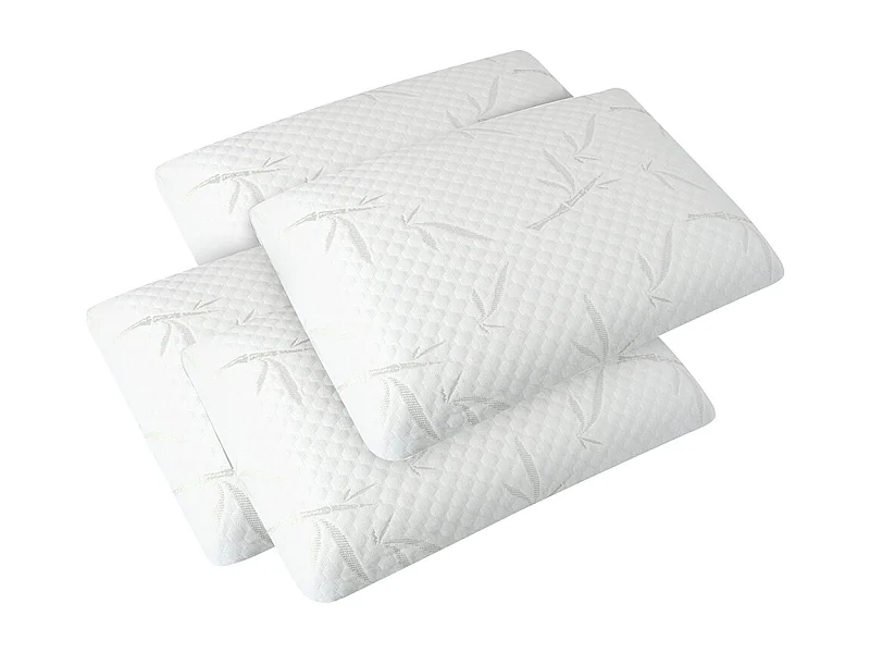 OLYMPE LITERIE | Lot de 4 oreillers 40x60 cm SERENITE | Mousse avec Mémoire de forme