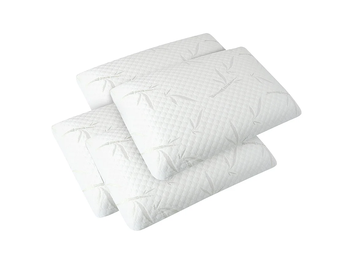 OLYMPE LITERIE | Lot de 4 oreillers 40x60 cm SERENITE | Mousse avec Mémoire de forme