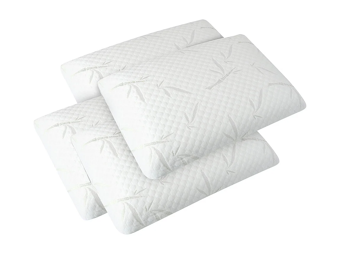 OLYMPE LITERIE | Lot de 4 oreillers 40x60 cm SERENITE | Mousse avec mémoire de forme