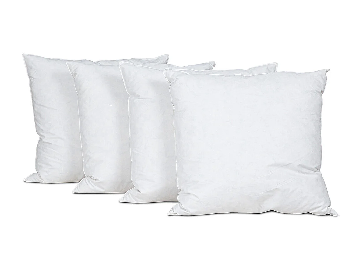 OLYMPE LITERIE | Lot de 4 oreillers 60x60 cm NATURA | Duvet & Plumess