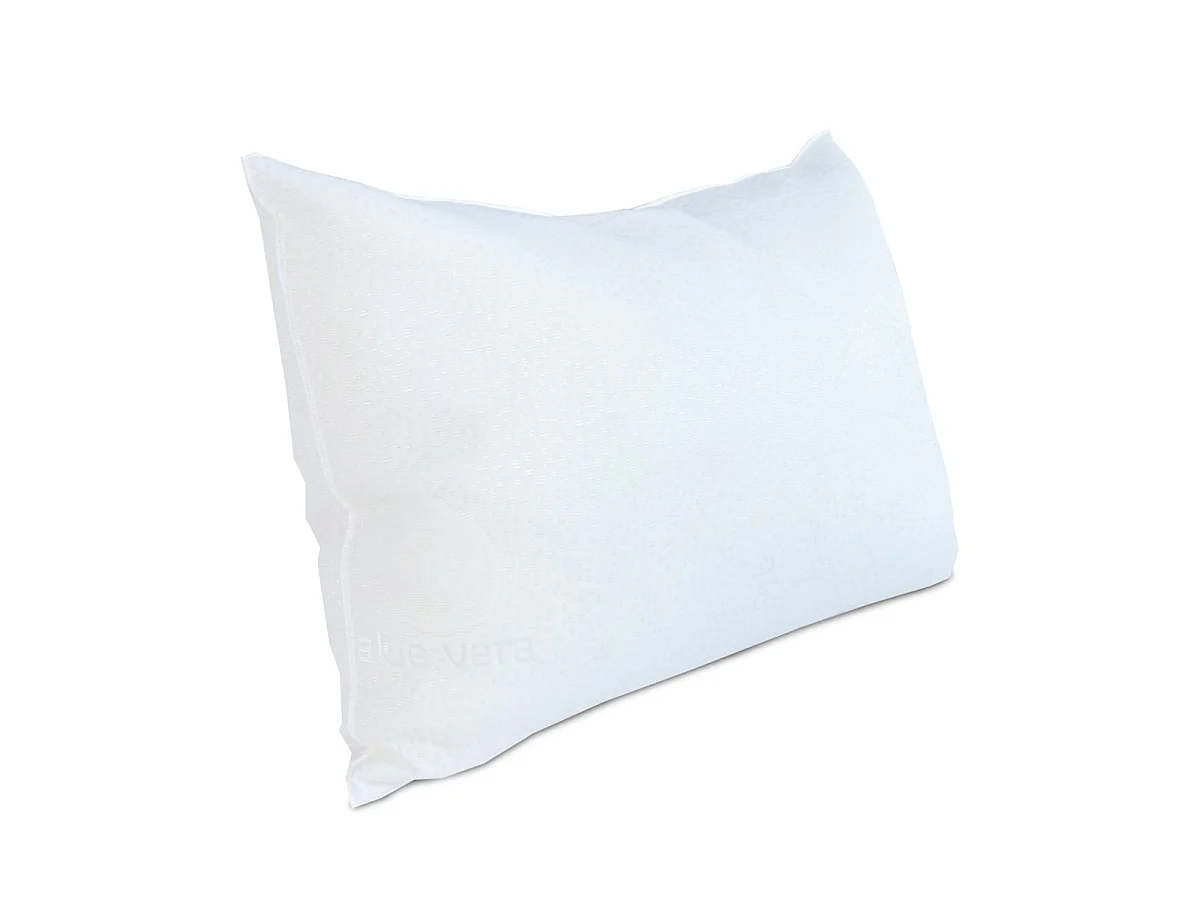 Lot de 2 oreillers ergonomiques Flocons 50x70 cm - Mémoire de forme - 20 cm - Blanc